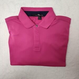 RLX Ralph Lauren Polo Shirt Mens XL Pink Solid Golf Performance Stretch Tennis
